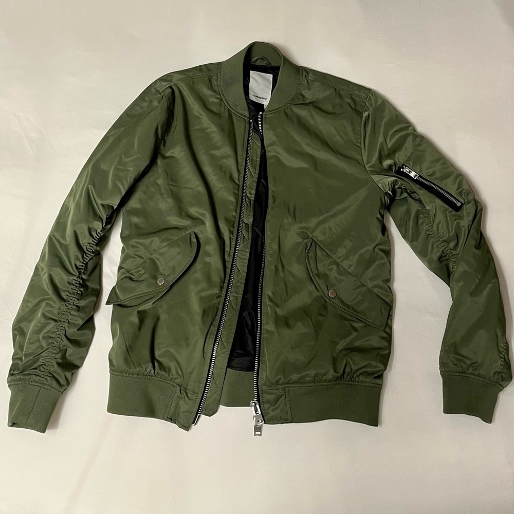 J. Lindeberg Olive Green Bomber Jacket